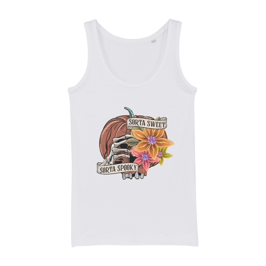 SORTA SWEET - SORTA SPOOKY Organic Jersey Womens Tank Top - DirectlyPersonalised