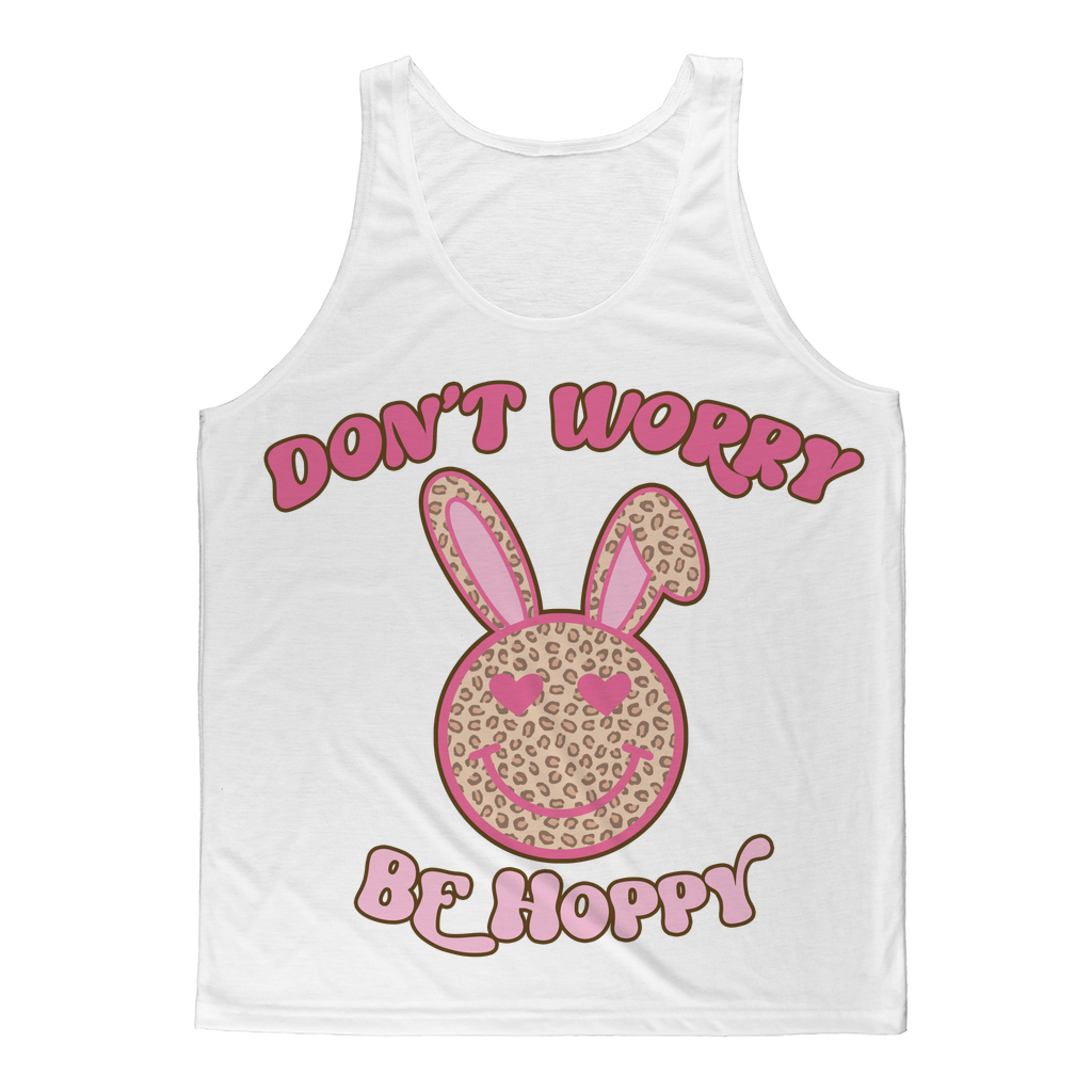 Don't worry be 'happy' Classic Sublimation Adult Tank Top - DirectlyPersonalised