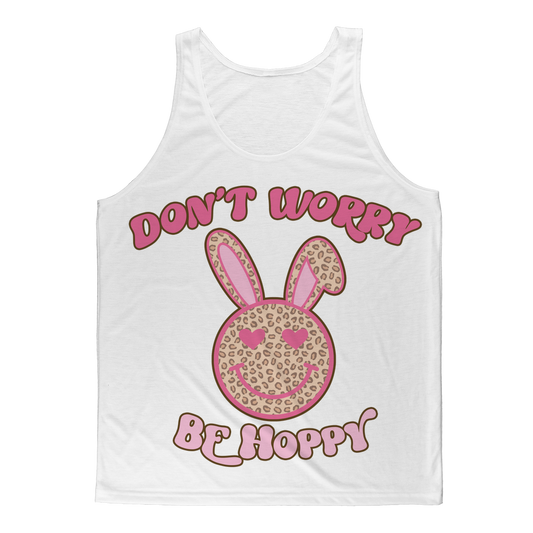 Don't worry be 'happy' Classic Sublimation Adult Tank Top - DirectlyPersonalised