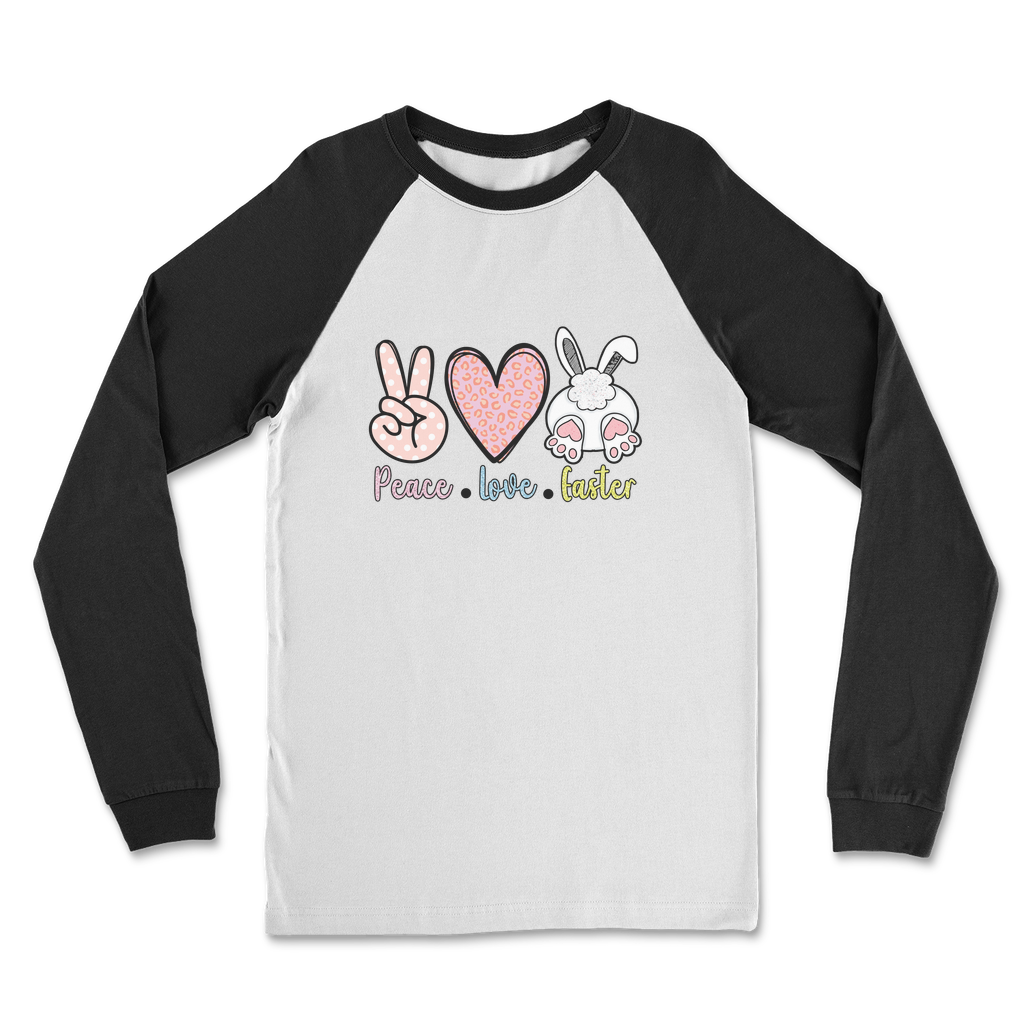PEACE LOVE EASTER Classic Raglan Long Sleeve Shirt - DirectlyPersonalised