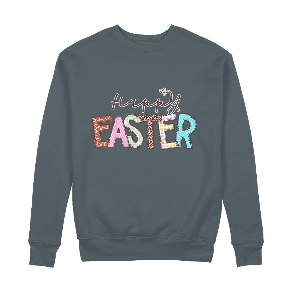 Happy Easter 100% Organic Cotton Sweatshirt - DirectlyPersonalised
