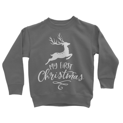 My First Christmas White Classic Kids Sweatshirt - DirectlyPersonalised