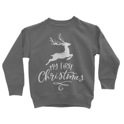 My First Christmas White Classic Kids Sweatshirt