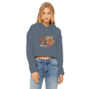 SORTA SWEET - SORTA SPOOKY Ladies Cropped Raw Edge Hoodie