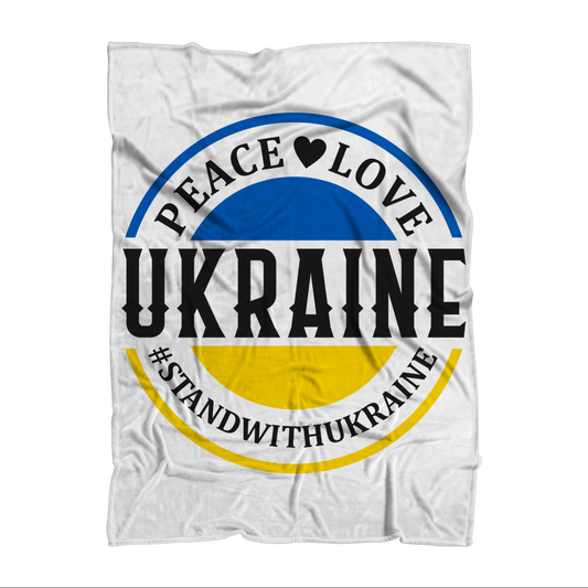 STAND WITH UKRAINE Sublimation Throw Blanket - DirectlyPersonalised