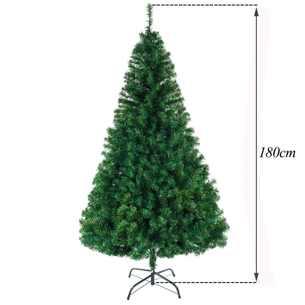 6ft 1050 Branch Christmas Tree - Decorative Christmas Tree 180cm - DirectlyPersonalised