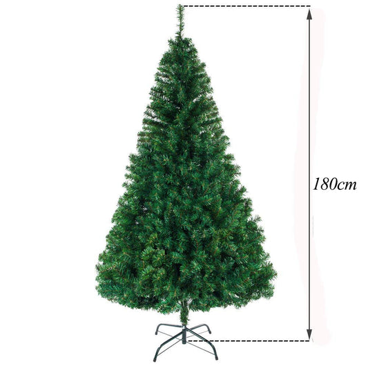 6ft 1050 Branch Christmas Tree - Decorative Christmas Tree 180cm - DirectlyPersonalised