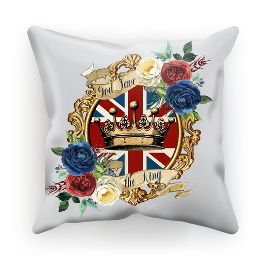 GOD SAVE THE KING Sublimation Cushion Cover - DirectlyPersonalised