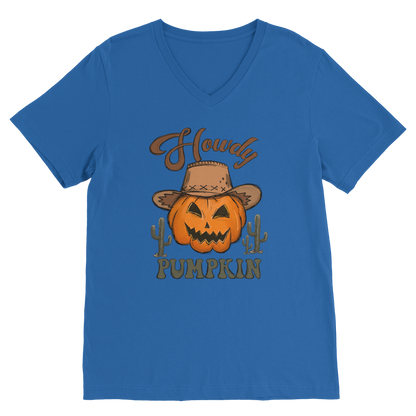 HOWDY PUMPKIN Premium V-Neck T-Shirt - DirectlyPersonalised