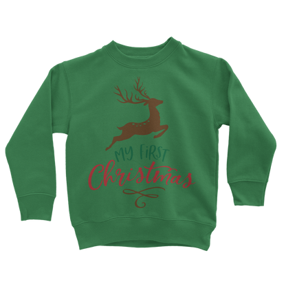 My First Christmas Colour Classic Kids Sweatshirt