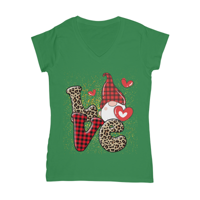 Ladies Valentine Design Classic Women's V-Neck T-Shirt