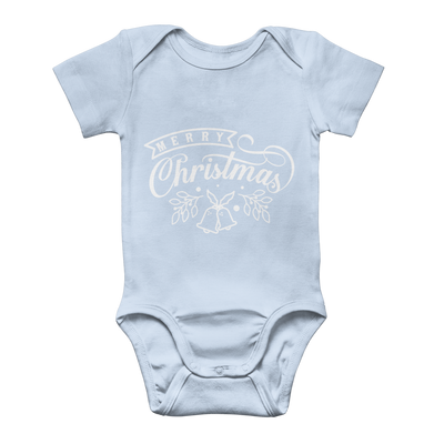 Merry Christmas White Classic Baby Onesie Bodysuit