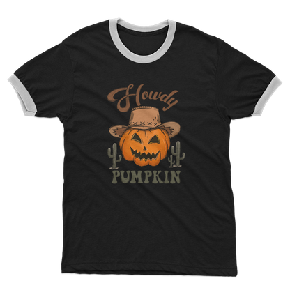 HOWDY PUMPKIN Adult Ringer T-Shirt - DirectlyPersonalised