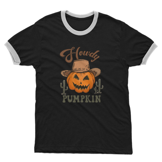 HOWDY PUMPKIN Adult Ringer T-Shirt - DirectlyPersonalised