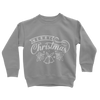 Merry Christmas White Classic Kids Sweatshirt