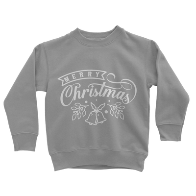 Merry Christmas White Classic Kids Sweatshirt