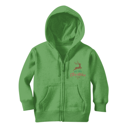 My First Christmas Colour Classic Kids Zip Hoodie