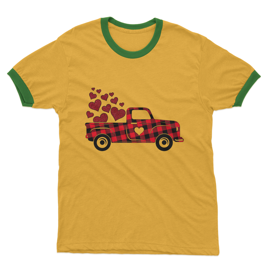 Love Truck Adult Ringer T-Shirt - DirectlyPersonalised