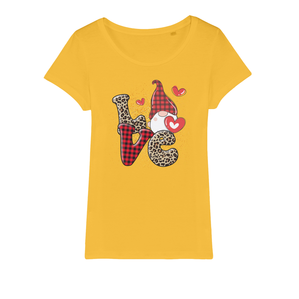 Ladies Valentine Design Organic Jersey Womens T-Shirt - DirectlyPersonalised