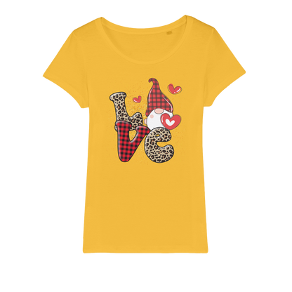 Ladies Valentine Design Organic Jersey Womens T-Shirt - DirectlyPersonalised
