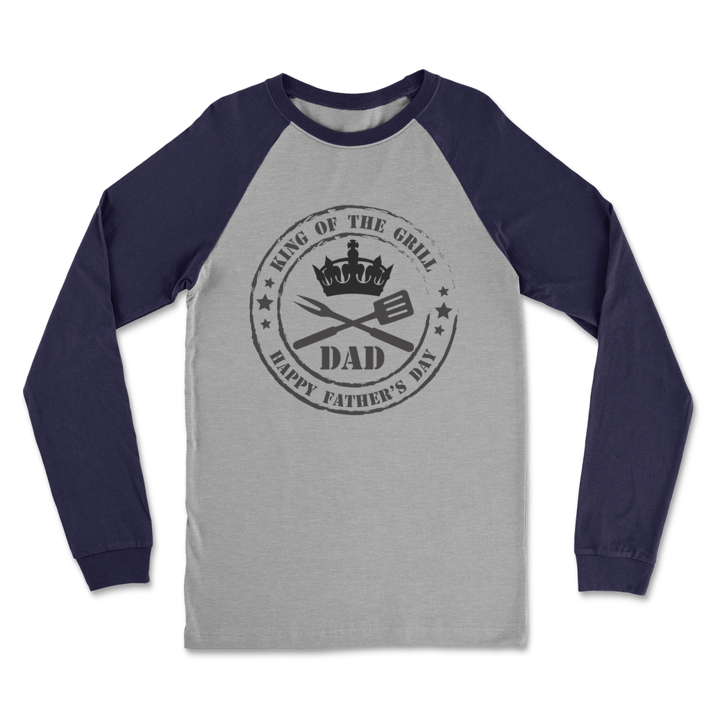 King of the Grill Classic Raglan Long Sleeve Shirt - DirectlyPersonalised