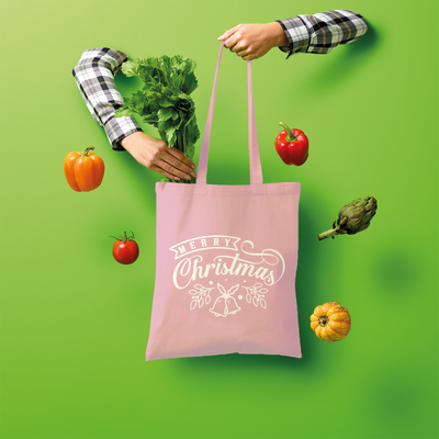 Merry Christmas White Shopper Tote Bag