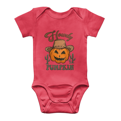 HOWDY PUMPKIN Classic Baby Onesie Bodysuit - DirectlyPersonalised