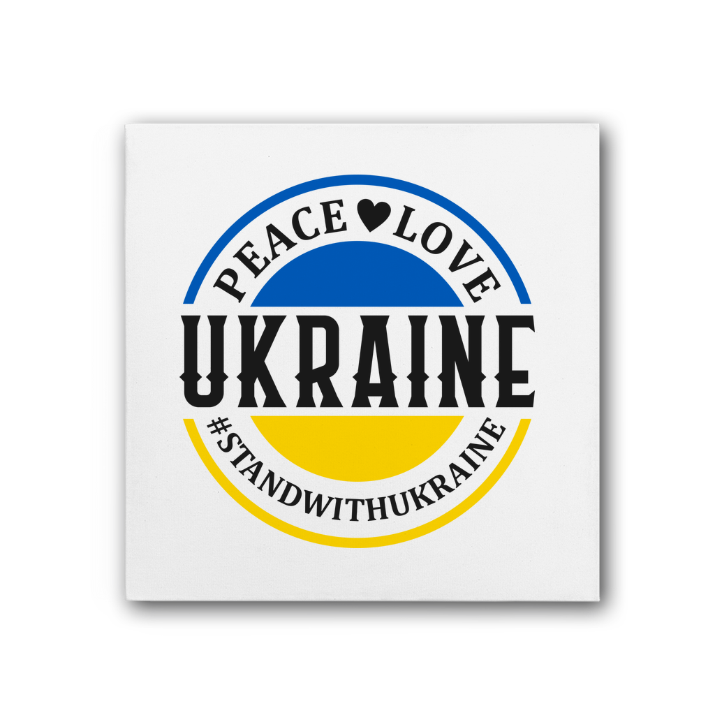 STAND WITH UKRAINE Premium Stretched Canvas - DirectlyPersonalised