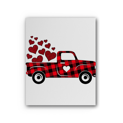 Love Truck Premium Stretched Canvas - DirectlyPersonalised