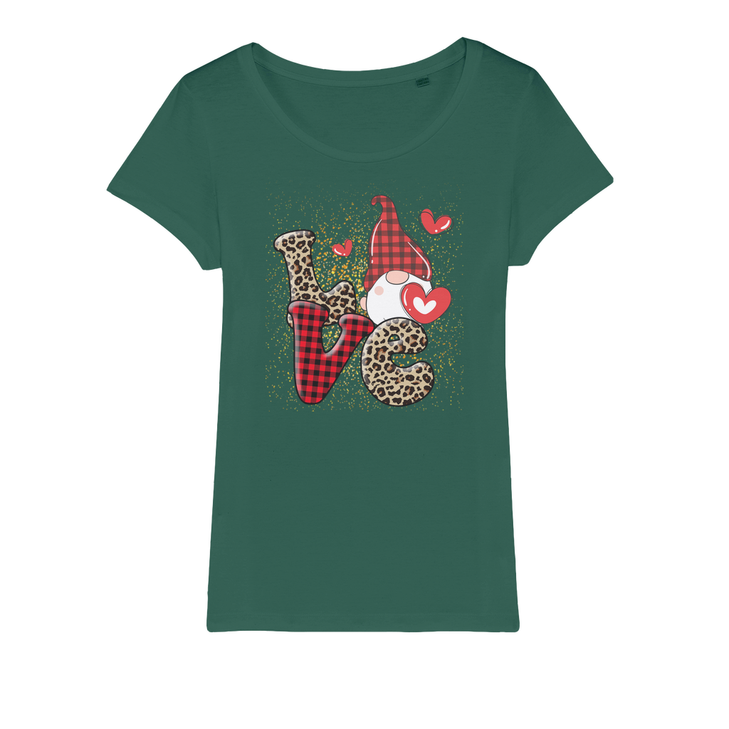 Ladies Valentine Design Organic Jersey Womens T-Shirt - DirectlyPersonalised
