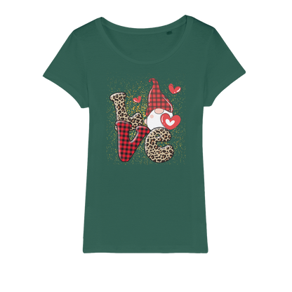 Ladies Valentine Design Organic Jersey Womens T-Shirt - DirectlyPersonalised