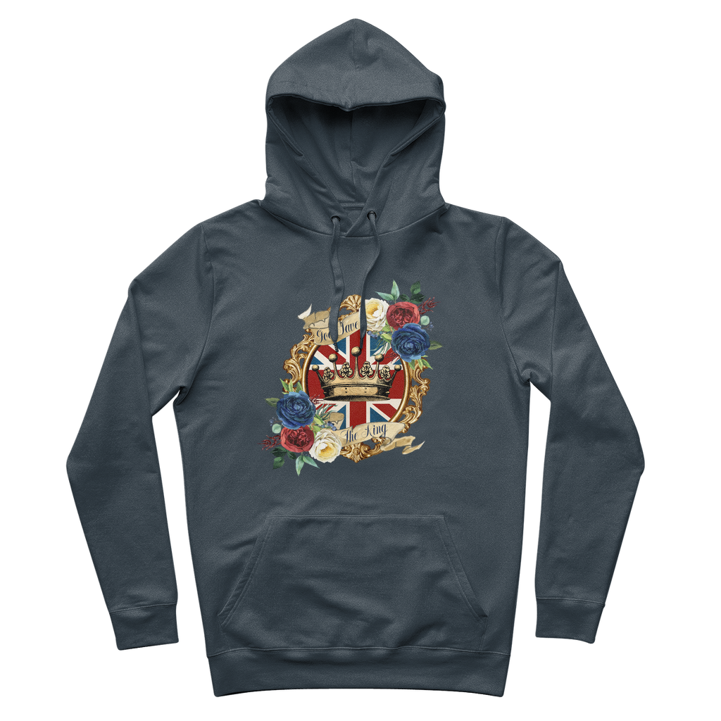 GOD SAVE THE KING 100% Organic Cotton Hoodie - DirectlyPersonalised