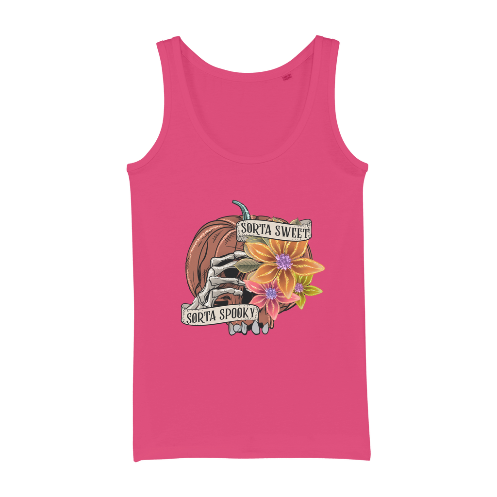 SORTA SWEET - SORTA SPOOKY Organic Jersey Womens Tank Top - DirectlyPersonalised