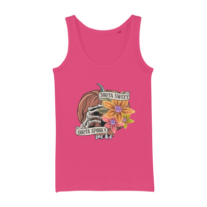 SORTA SWEET - SORTA SPOOKY Organic Jersey Womens Tank Top - DirectlyPersonalised