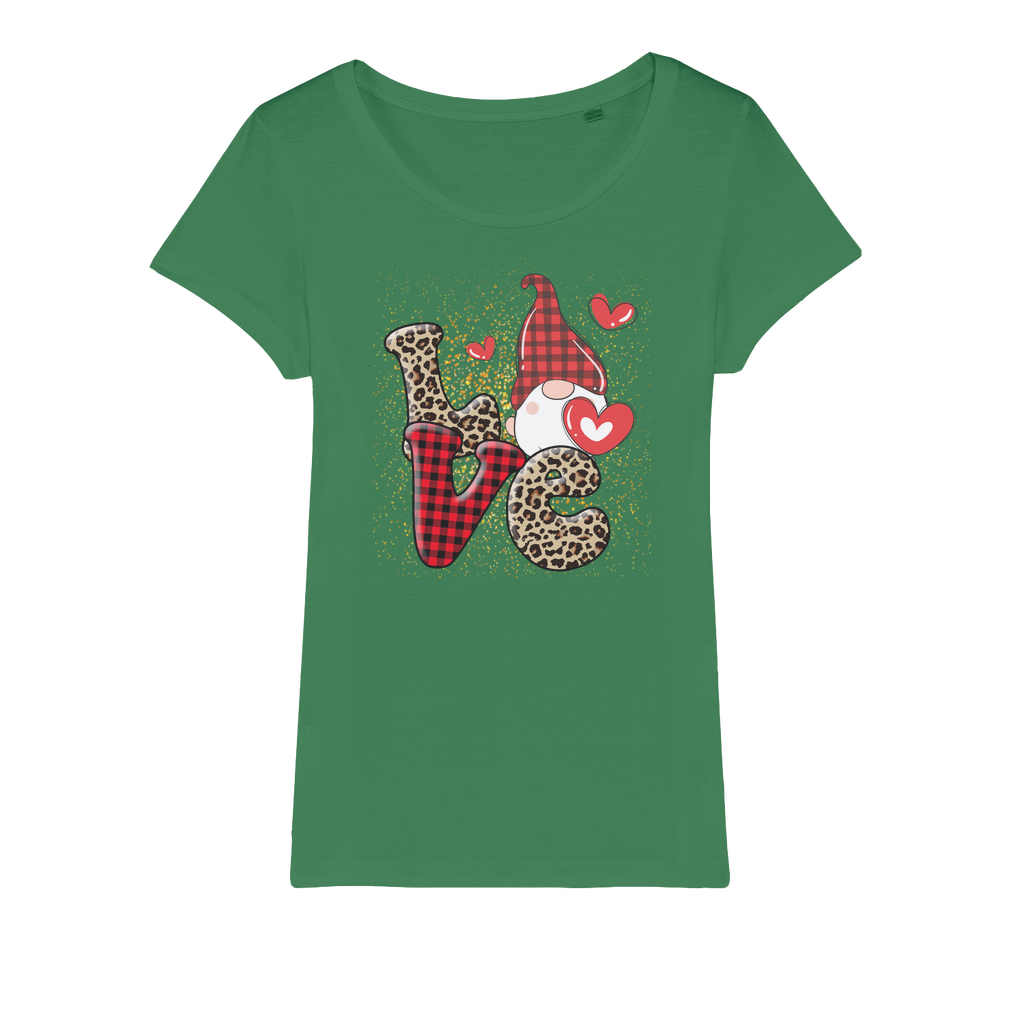 Ladies Valentine Design Organic Jersey Womens T-Shirt - DirectlyPersonalised