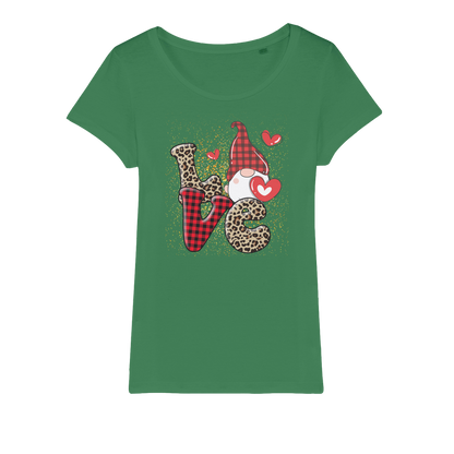 Ladies Valentine Design Organic Jersey Womens T-Shirt - DirectlyPersonalised
