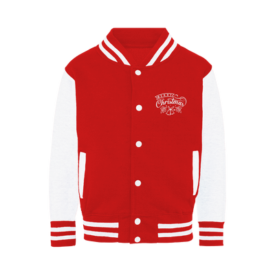 Merry Christmas White Varsity Jacket