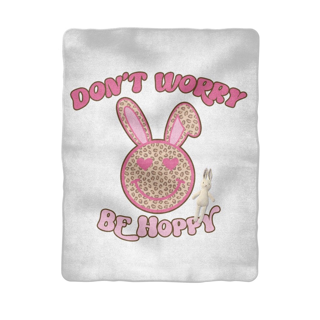 Don't worry be 'happy' Sublimation Baby Blanket - DirectlyPersonalised