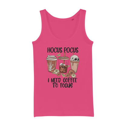 HOCUS POCUS -COFFEE DESIGN Organic Jersey Womens Tank Top - DirectlyPersonalised
