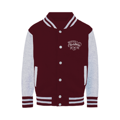 Merry Christmas White Varsity Jacket