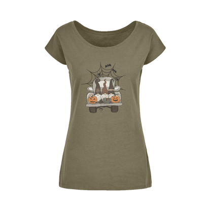 LETS GET SPOOKY Wide Neck Womens T-Shirt XS-5XL - DirectlyPersonalised