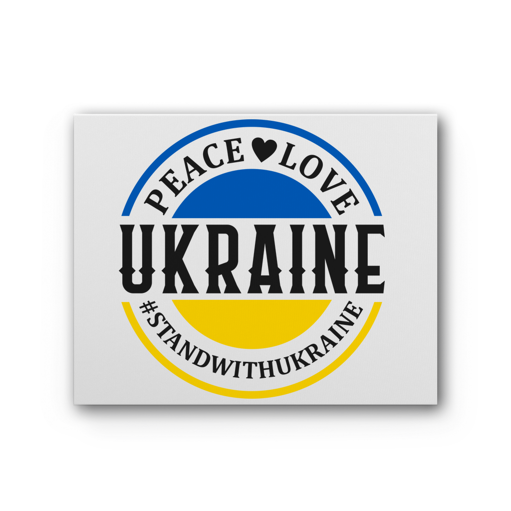 STAND WITH UKRAINE Premium Stretched Canvas - DirectlyPersonalised