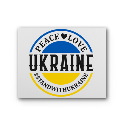 STAND WITH UKRAINE Premium Stretched Canvas - DirectlyPersonalised
