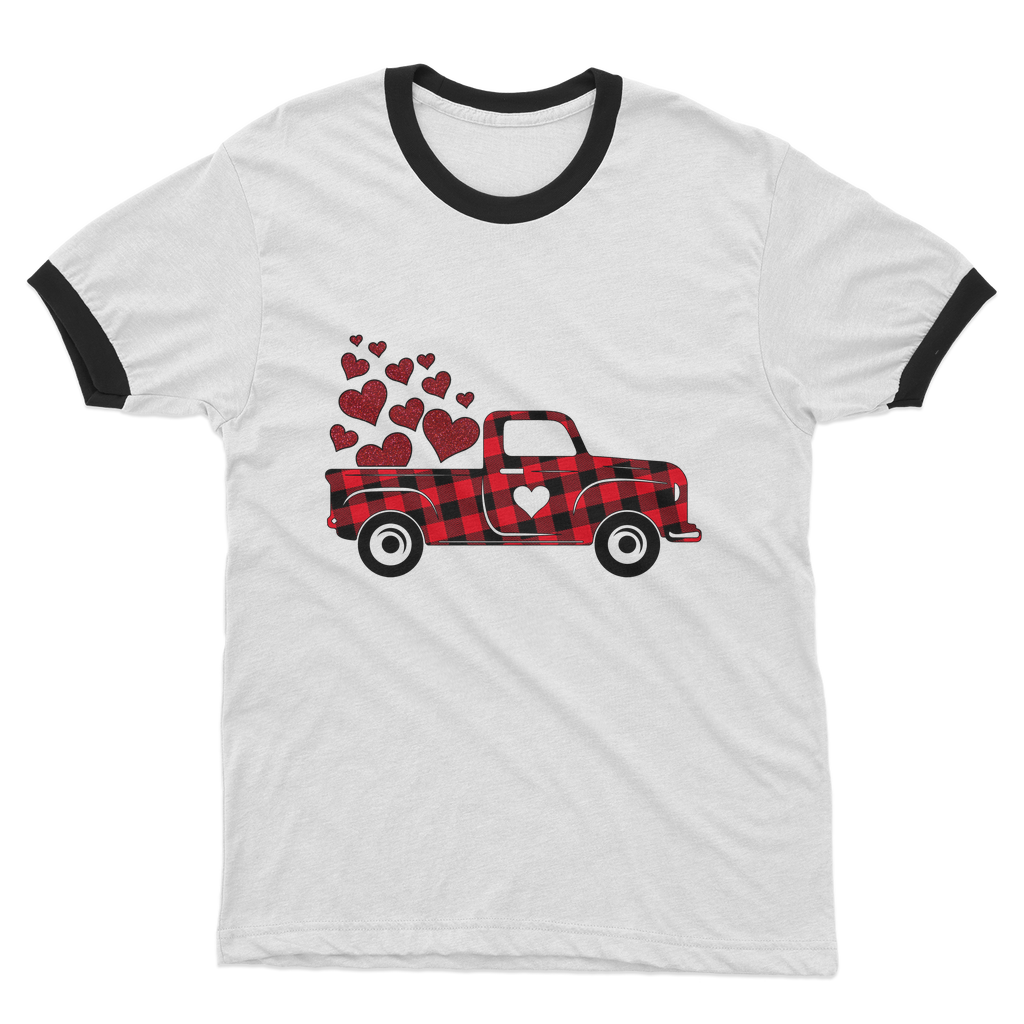 Love Truck Adult Ringer T-Shirt - DirectlyPersonalised