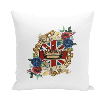 GOD SAVE THE KING Throw Pillows - DirectlyPersonalised