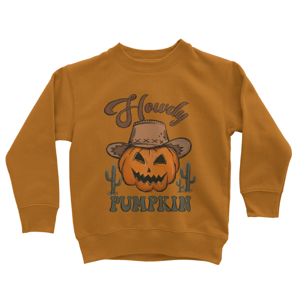 HOWDY PUMPKIN Classic Kids Sweatshirt - DirectlyPersonalised