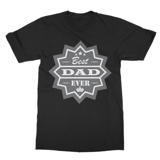 Best Dad Ever Classic Heavy Cotton Adult T-Shirt - DirectlyPersonalised