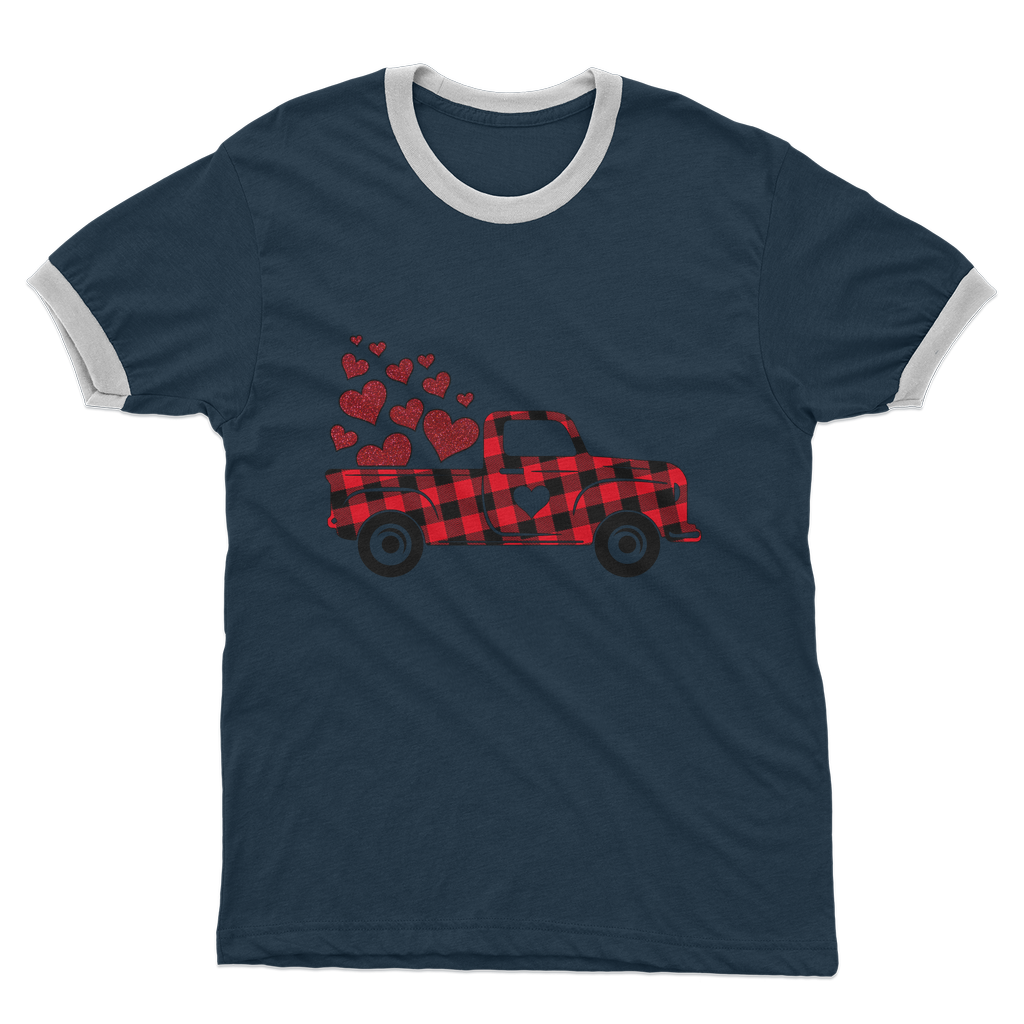 Love Truck Adult Ringer T-Shirt - DirectlyPersonalised