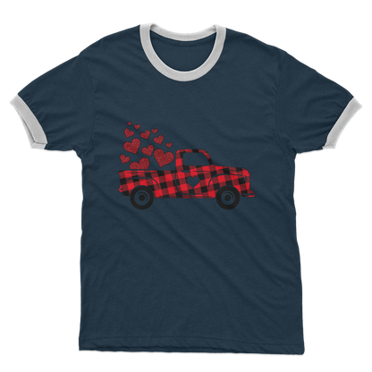 Love Truck Adult Ringer T-Shirt - DirectlyPersonalised