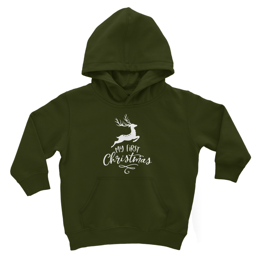 My First Christmas White Classic Kids Hoodie - DirectlyPersonalised